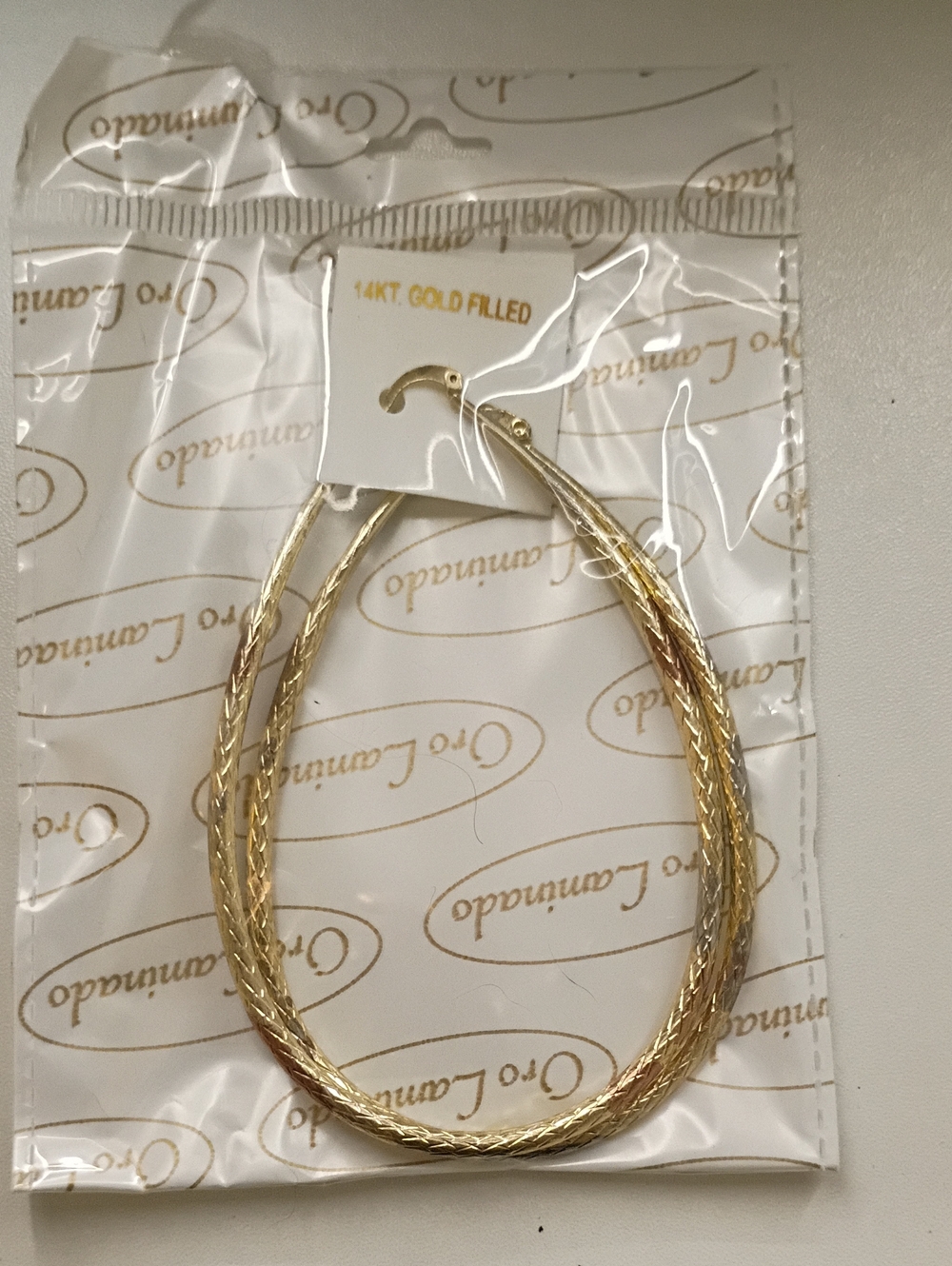 14KT Gold Filled Braided Hoop Earrings & Gold Mini Hoops